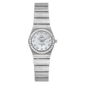 CRAZY PRICE : Omega Constellation Diamond Mother Of Pearl Dial Steel Ladies Watch 1475.71.00