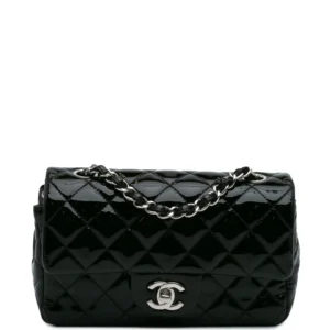 CHANEL Classic mini rectangular shoulder bag with single flap and shiny finish 2014