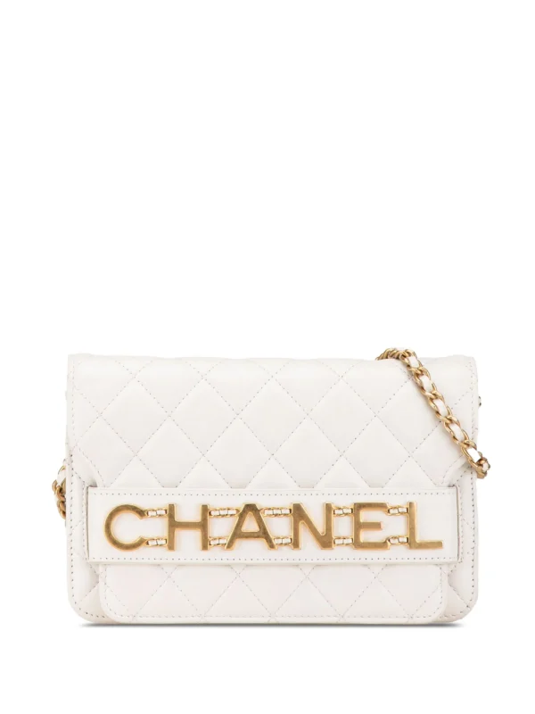 CHANEL Enchained calfskin shoulder bag with flap and chain 2019