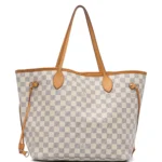 Louis Vuitton Neverfull MM tote bag in Damier Azur canvas 2014