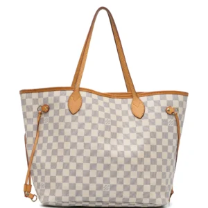 Louis Vuitton Neverfull MM tote bag in Damier Azur canvas 2014
