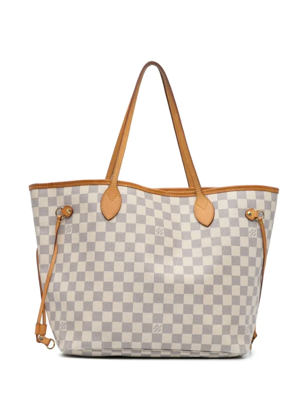 Louis Vuitton Neverfull MM tote bag in Damier Azur canvas 2014