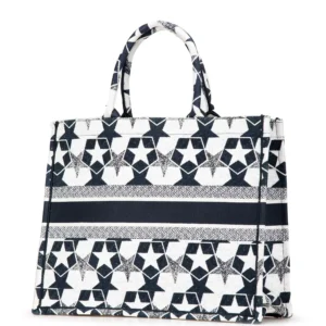 Christian Dior Book Lucky Star Large Embroidered Canvas Tote Bag 2021