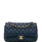 CHANEL Classic Double Flap Medium Shoulder Bag in Calfskin 2008-2009