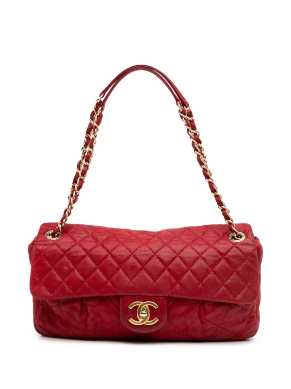 CHANEL Chic Large Quilted Calfskin Shoulder Bag with Flap 2011