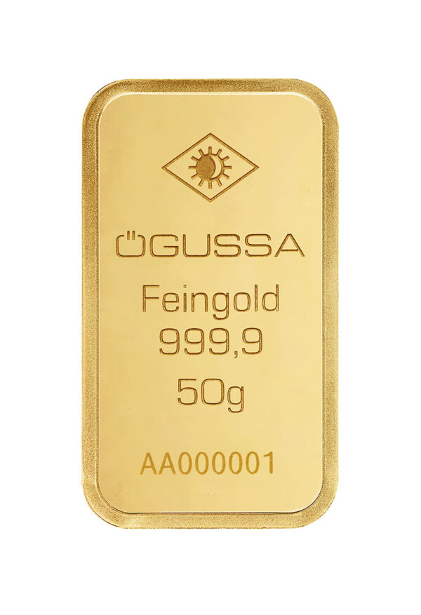 Pure Gold Ingot 999.9 ‰ 50 grams Ögussa