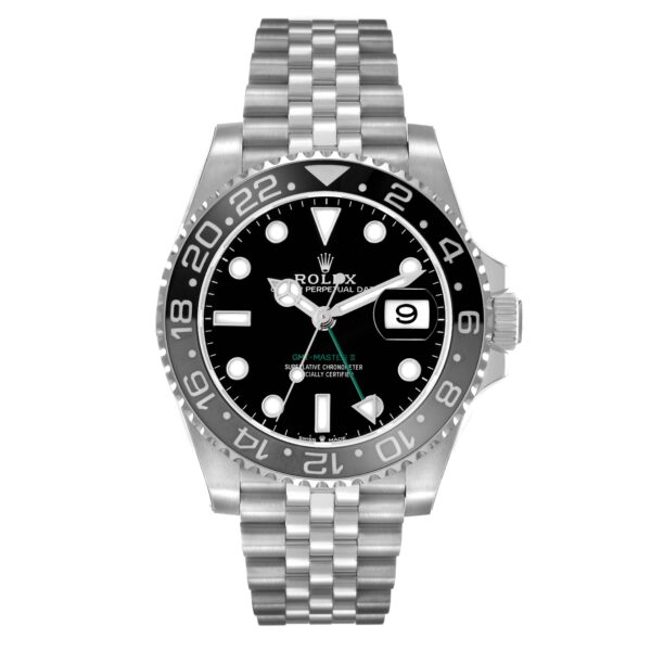 CRAZY PRICE : Rolex GMT Master II Black Gray Bruce Wayne Bezel Mens Watch 126710