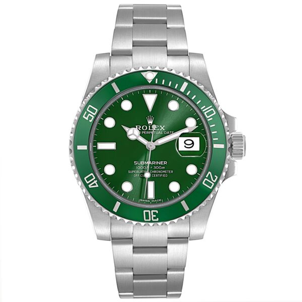 GOOD PRICE : Rolex Submariner Hulk Green Dial Bezel Steel Mens Watch 116610 Box Card